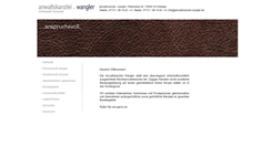 Desktop Screenshot of anwaltskanzlei-wangler.de